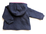 *Neuwertig* Hübsche Sweatjacke mit Leinenstoff - Kanz, Mädchen Gr.62