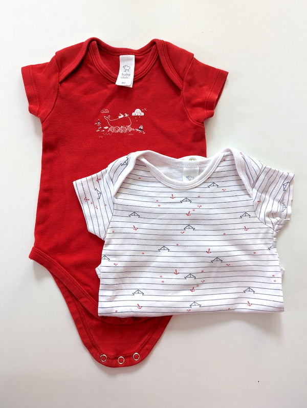2er Set, Kurzarmbody - Baby Club, Unisex Gr.80