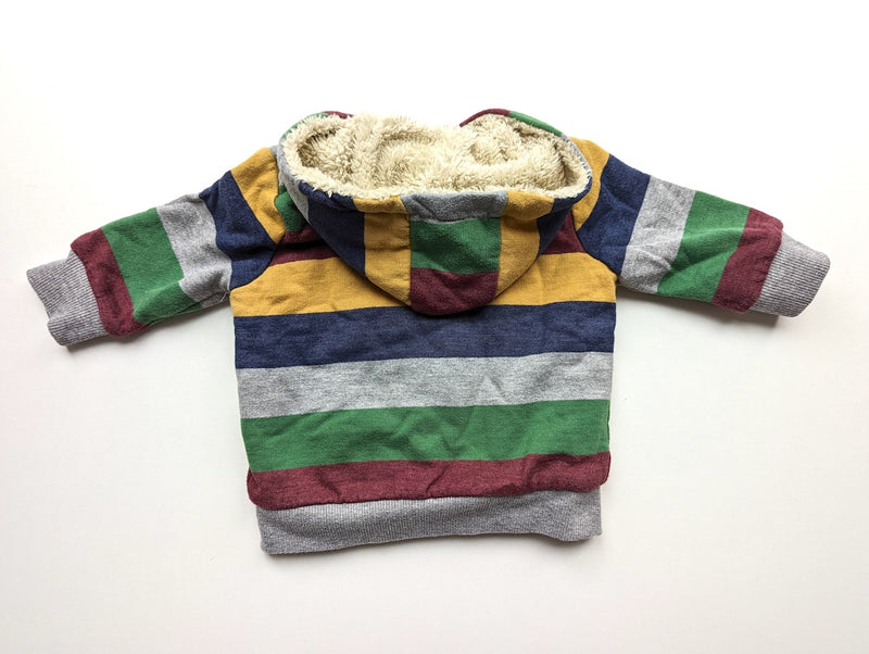 Kapuzen-Strickjacke, gefüttert - F&F, Unisex Gr.62/68