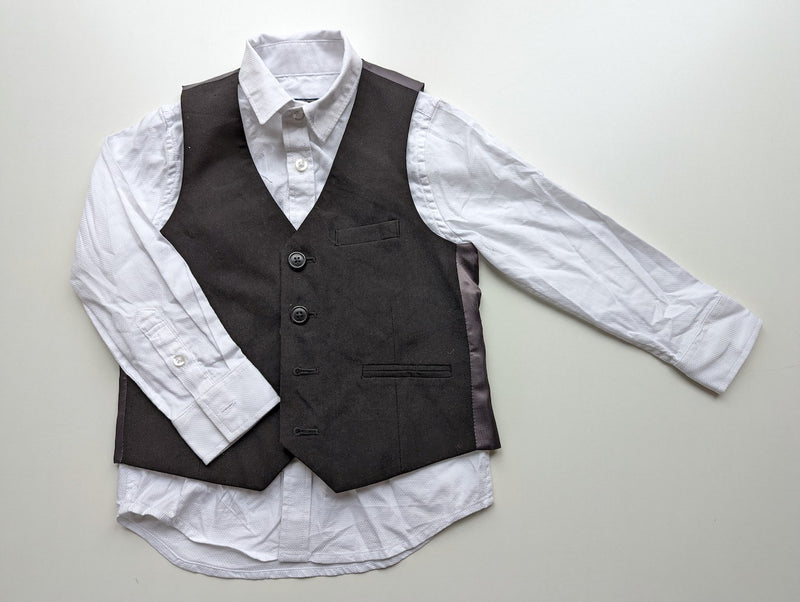 Festliches Set: Weste mit Hemd - Next, Junge Gr.98