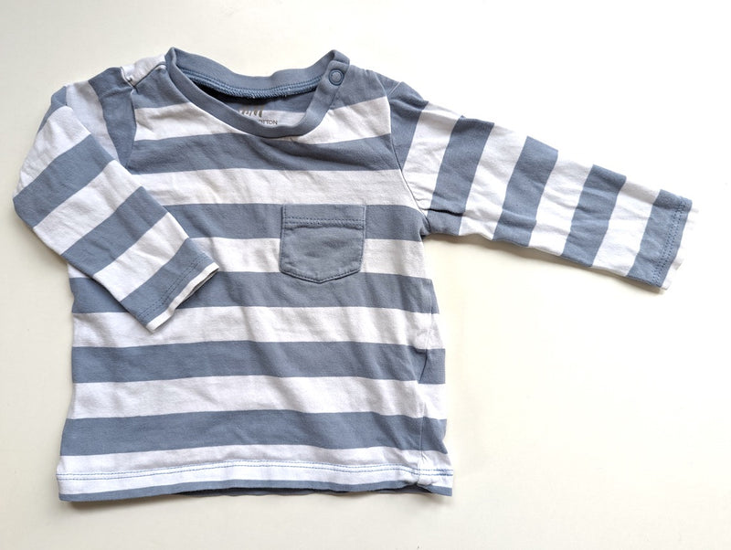 Langarmshirt gestreift - H&M, Unisex Gr.62