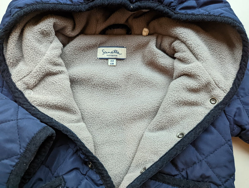 Steppjacke mit Kapuze, wattiert - Sanetta, Unisex Gr.68