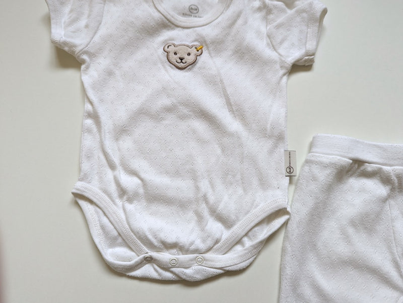 2er Set, Body kurzarm & Stoffhose - Steiff, Mädchen Gr.62