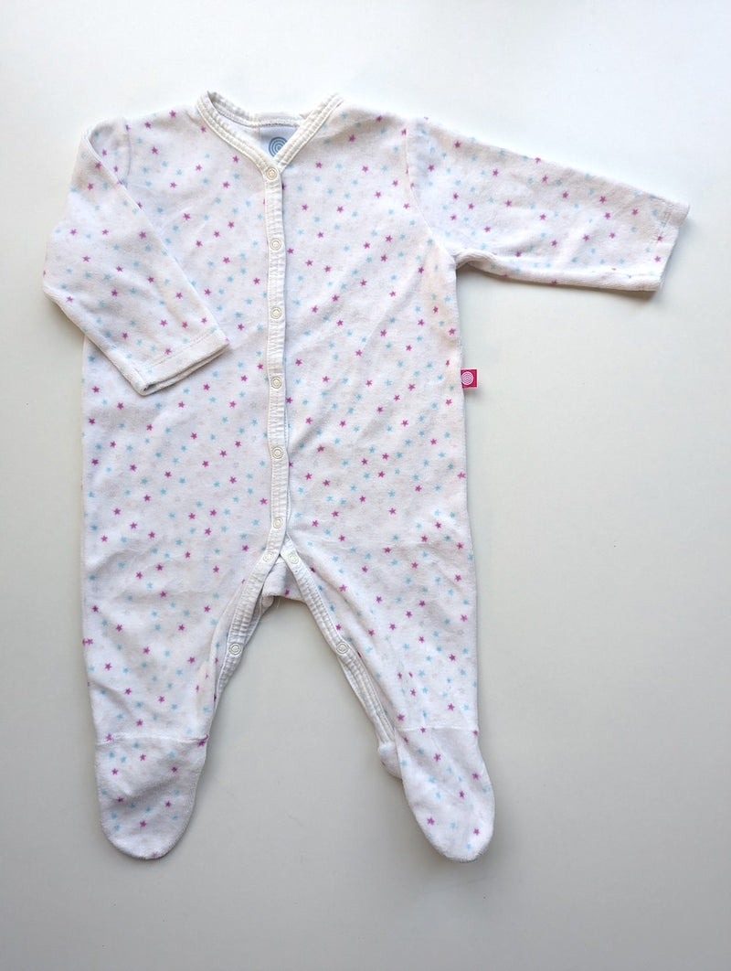 Schlafstrampler aus Nickistoff - Sanetta, Mädchen Gr.56