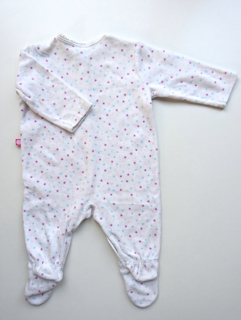 Schlafstrampler aus Nickistoff - Sanetta, Mädchen Gr.56