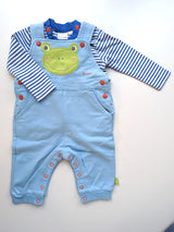 2er Set, Strampler mit Langarmshirt, Frosch - Bornino, Unisex Gr.62/68