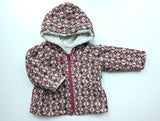 Schickes Stoffjacke mit Kapuze - Handmade, Mädchen Gr.62/68