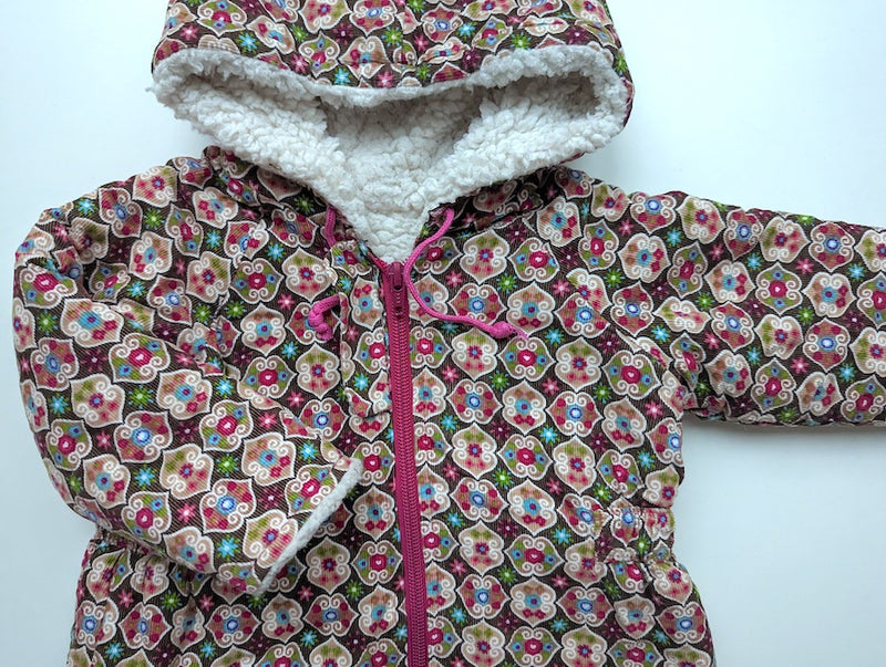 Schickes Stoffjacke mit Kapuze - Handmade, Mädchen Gr.62/68