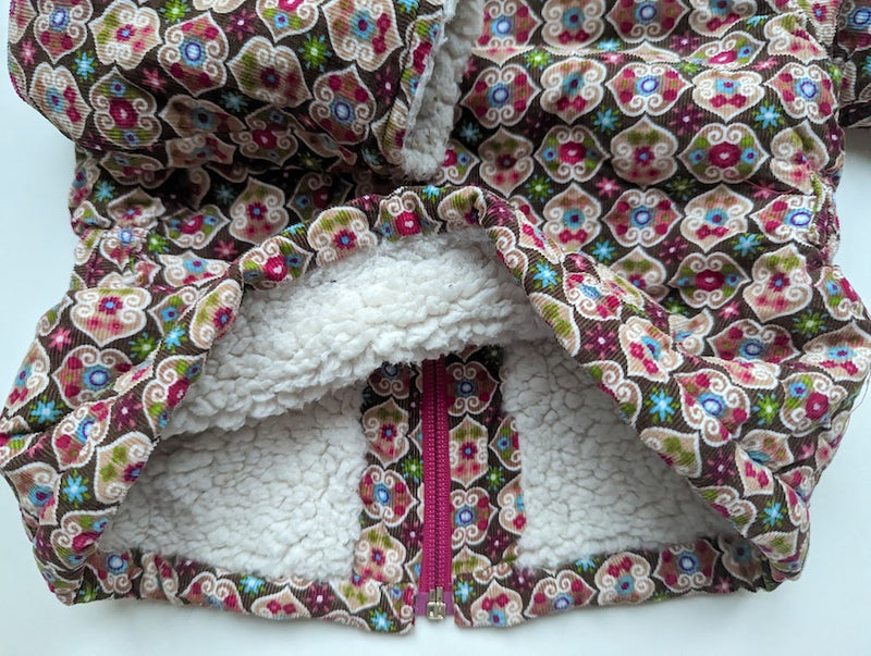 Schickes Stoffjacke mit Kapuze - Handmade, Mädchen Gr.62/68