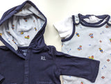 3-tlg. Outfit: Strampler mit Body und Jäckchen - Ralph Lauren, Unisex Gr.62