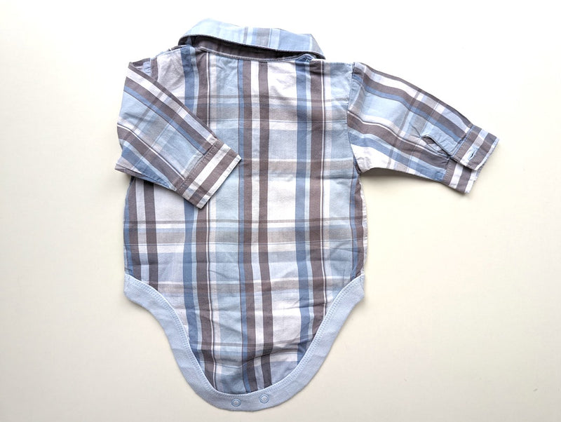 Kariertes Bodyhemd - Next Baby, Junge Gr.62/68