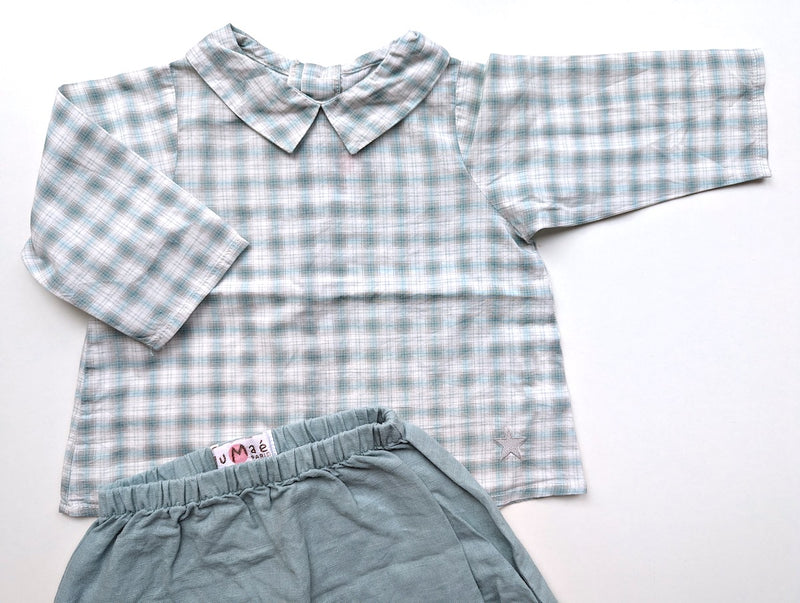 Outfit, Bluse/Hemdchen mit kurzer Pumphose - Numae Paris, Unisex Gr.62/68
