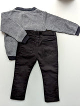2er Set Festlich: Strickjacke mit Hose -JBC & LC Waikiki , Junge Gr.92/98