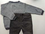 2er Set Festlich: Strickjacke mit Hose -JBC & LC Waikiki , Junge Gr.92/98