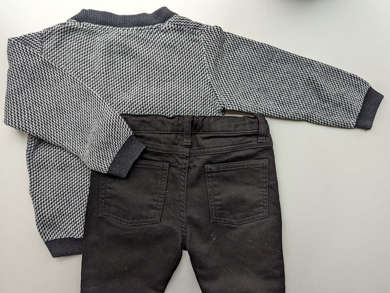 2er Set Festlich: Strickjacke mit Hose -JBC & LC Waikiki , Junge Gr.92/98