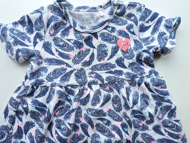 Sommerkleid aus Jersey mit Federn - Staccato, Mädchen Gr.62