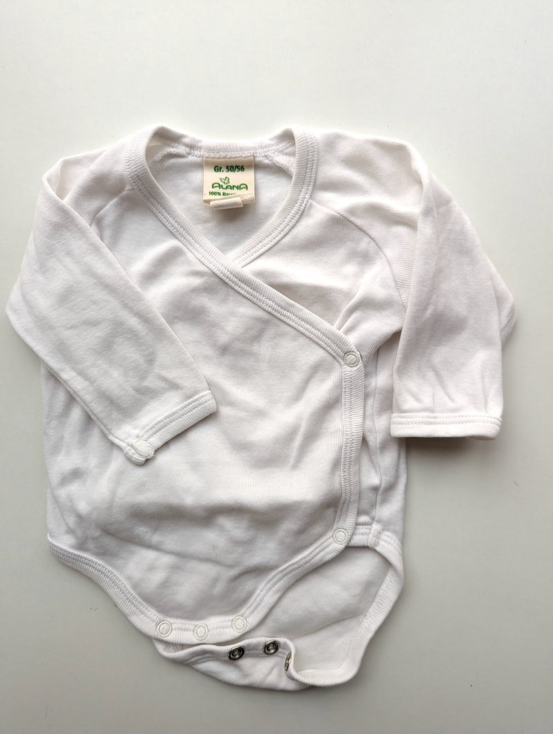 Wickelbody langarm - Alana, Unisex Gr.50/56