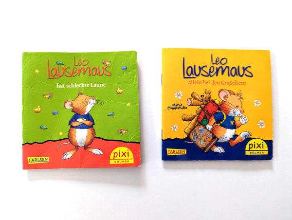 2er Set Leo Lausemaus -hat schlechte Laune & -allein bei den Großeltern - Carlsen, Pixi Bücher