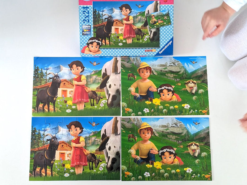 Puzzle 2x24, Heidi - Ravensburger, Ab 4 Jahren