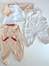 3er Set, Dünne Weste und zwei Strampler - Klitzeklein, Unisex Gr.56