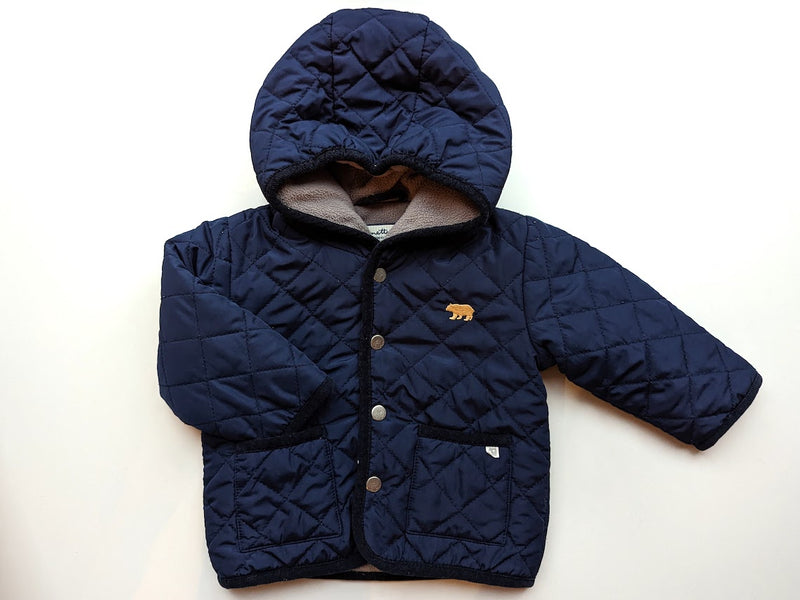 Steppjacke mit Kapuze, wattiert - Sanetta, Unisex Gr.68